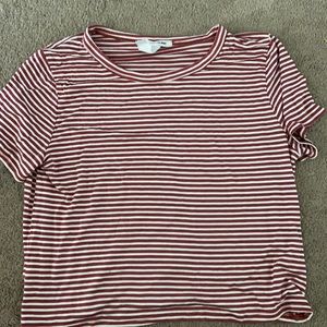 Crop top striped shirt